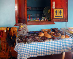 A corner dedicated to local craft work.